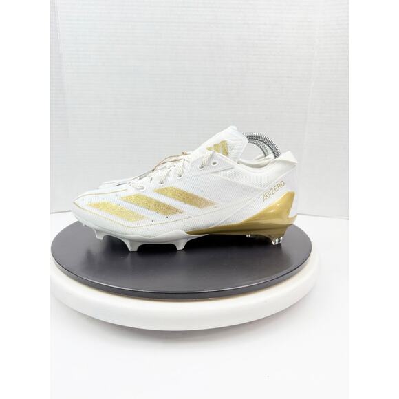Adidas Adizero Electric Mens Size 10 Football Cleats White Metallic Gold IE4381 - Picture 1 of 10